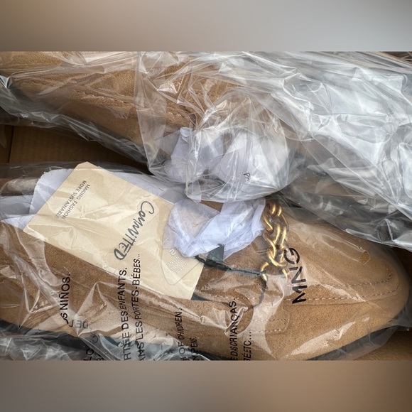 Mango Leather loafers with chain NiB - Picture 4 of 5